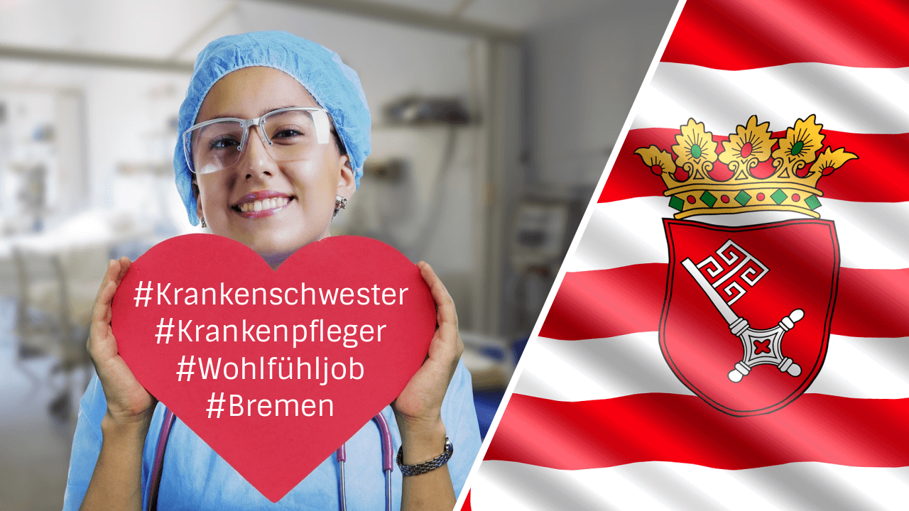 Krankenschwester-Krankenpfleger-Job-In-Bremen-Fahne-Text